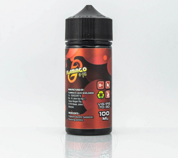 Рідина Flamingo Organic Pomegranate Strawberry 100ml 0mg без нікотину зі смаком граната і полуниці