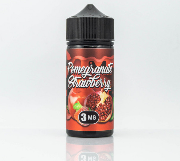 Рідина Flamingo Organic Pomegranate Strawberry 100ml 0mg без нікотину зі смаком граната і полуниці