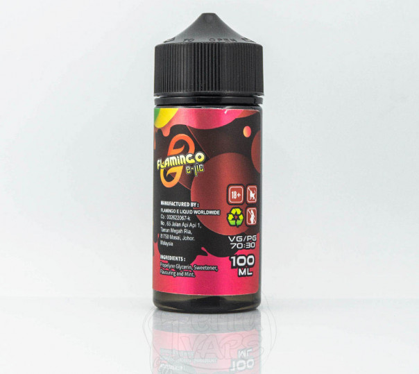 Рідина Flamingo Organic Raspberry Honeydew 100ml 3mg на органічному нікотині зі смаком малини та дині Рідина Flamingo Organic Raspberry Honeydew 100ml 3mg на органічному нікотині зі смаком малини та дині