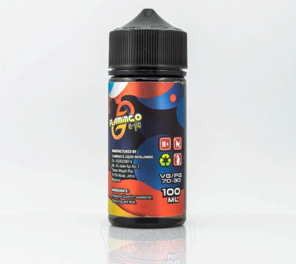 Рідина Flamingo Organic RedBull 100ml 0mg без нікотину зі смаком енергетика