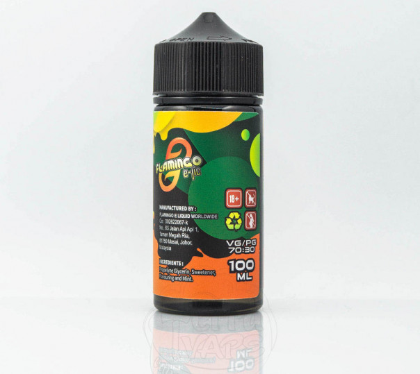 Рідина Flamingo Organic Triple Mango 100ml 0mg без нікотину зі смаком манго