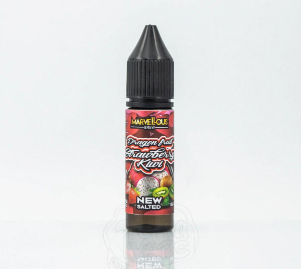 Рідина Marvellous Brew Salt Dragonfruit Strawberry Kiwi 15ml 35mg на сольовому нікотині зі смаком драгонфрута, ківі та полуниці
