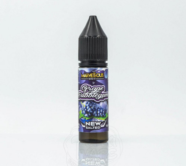 Рідина Marvellous Brew Salt Grape Bubblegum 15ml 50mg на сольовому нікотині зі смаком виноградної жуйки