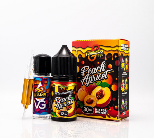 Рідина Flamingo Salt Apricot Peach 30ml 50mg зі смаком персика та абрикоса (набір компонентів)