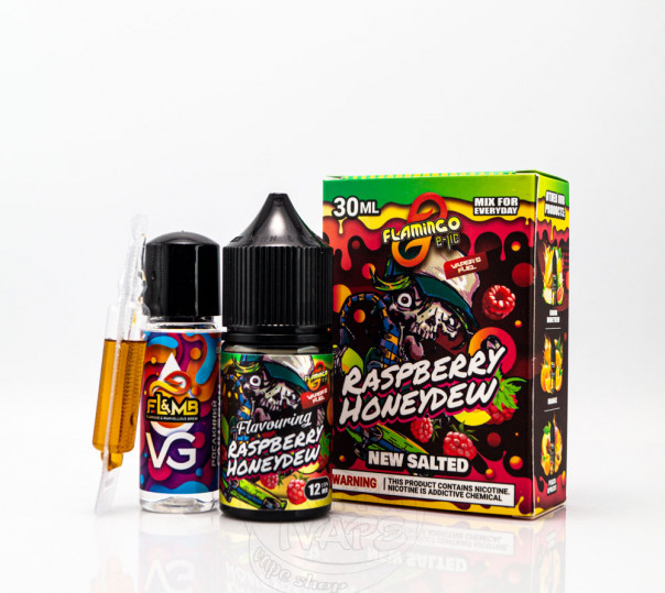 Рідина Flamingo Salt Raspberry Honeydew 30ml 50mg зі смаком малини та дині (набір компонентів)