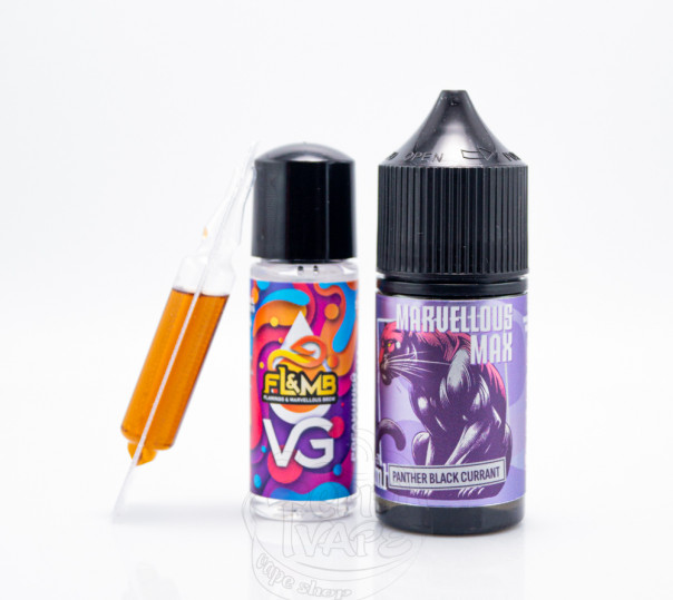 Рідина Marvellous MAX Salt Panther Black Currant 30ml 50mg зі смаком смородини (набір компонентів)