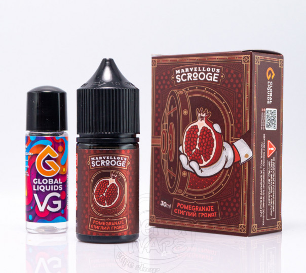Рідина Marvellous Scrooge Salt Pomegranate 30ml 65mg зі смаком гранату (набір компонентів)