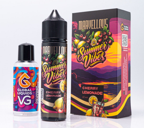 Рідина Marvellous Summer Vibes Organic Cherry Lemonade 60ml 3mg зі смаком вишневого лимонаду (набір компонентів)