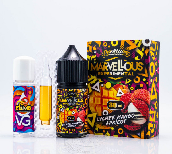 Рідина Marvellous Brew Experimental Salt Lychee Mango Apricot 30ml 50mg (набір компонентів)