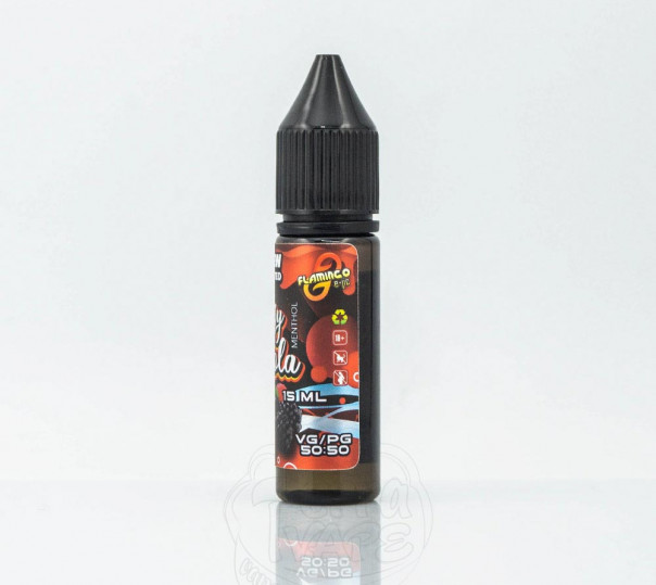 Рідина Flamingo Salt Berry Cola 15ml 50mg на сольовому нікотині зі смаком ягідної Кока-коли Рідина Flamingo Salt Berry Cola 15ml 50mg на сольовому нікотині зі смаком ягідної Кока-коли