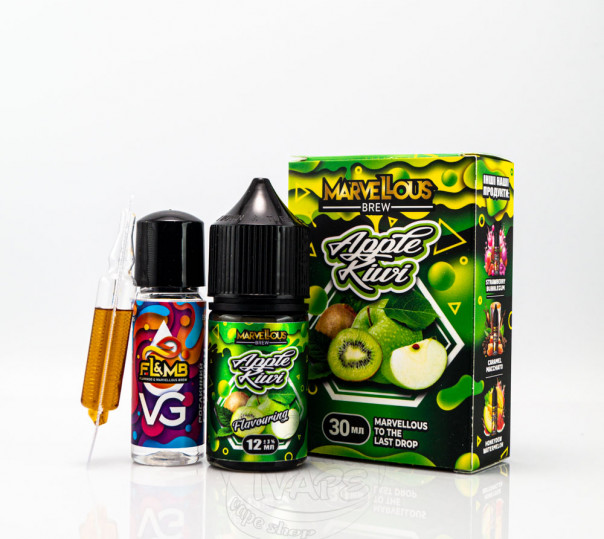 Рідина Marvellous Brew Salt Apple Kiwi 30ml 50mg зі смаком ківі та яблука (набір компонентів)