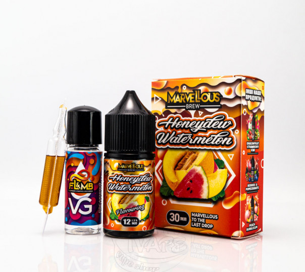 Жидкость Marvellous Brew Salt Honeydew Watermelon 30ml 50mg со вкусом дыни и арбуза (набор компонентов)