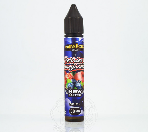 Рідина Marvellous Brew Salt Berries & Pomegranate 30ml 35mg на сольовому нікотині зі смаком ягід і граната