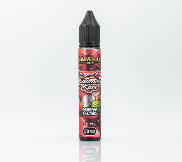Рідина Marvellous Brew Salt Dragonfruit Strawberry Kiwi 30ml 35mg на сольовому нікотині зі смаком драгонфрута, ківі та полуниці