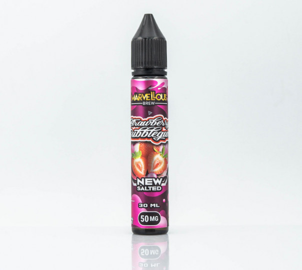 Рідина Marvellous Brew Salt Strawberry Bubblegum 30ml 35mg на сольовому нікотині зі смаком жуйки з полуницею