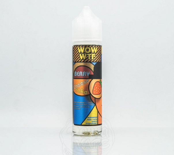 Рідина WOW WTF Berry Cheesecake 60ml 0mg без нікотину зі смаком ягідного чізкейку