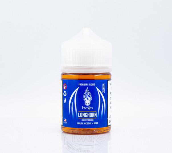 Рідина Halo Organic Longhorn 60ml 3mg на органічному нікотині зі смаком тютюну