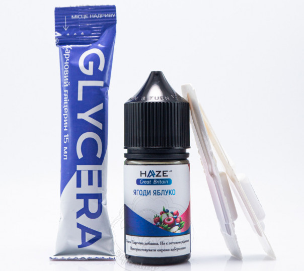Жидкость Haze Lab Great Britain Salt Ягоды яблоко 30ml 50mg (набор компонентов)