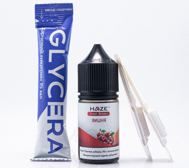 Рідина Haze Lab Great Britain Salt Вишня 30ml 50mg (набір компонентів)