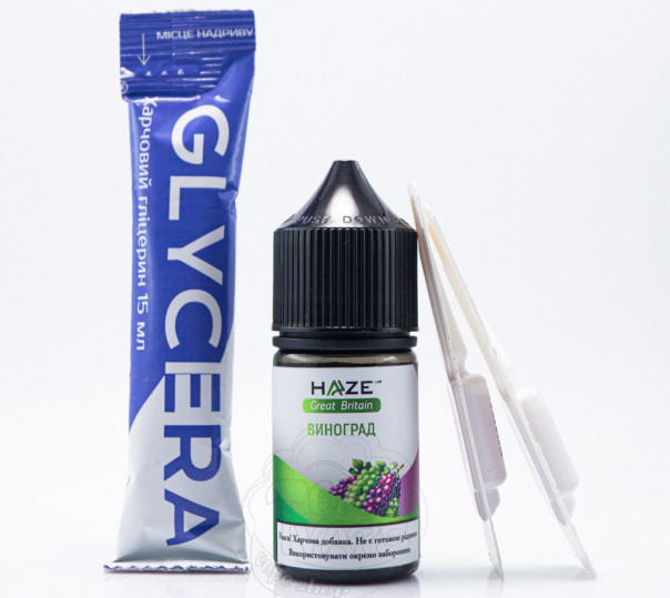 Рідина Haze Lab Great Britain Salt Виноград 30ml 50mg (набір компонентів)