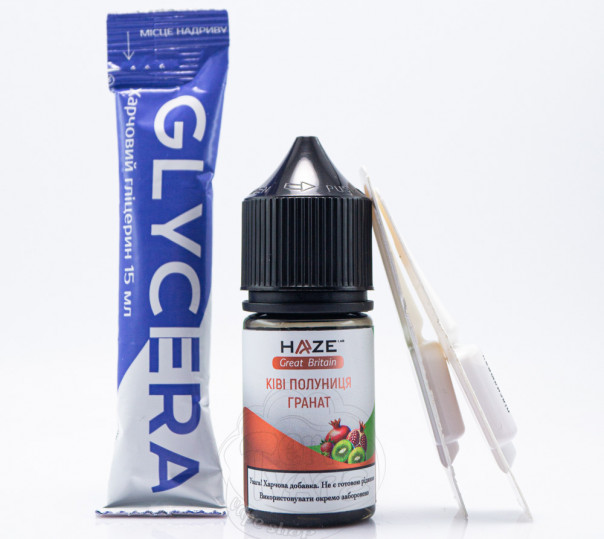Рідина Haze Lab Great Britain Salt Ківі гранат полуниця 30ml 50mg (набір компонентів)
