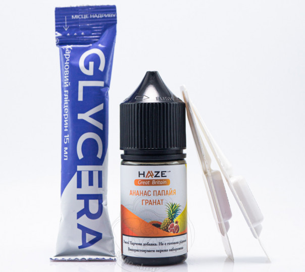 Рідина Haze Lab Great Britain Salt Ананас папайя гранат 30ml 50mg (набір компонентів)