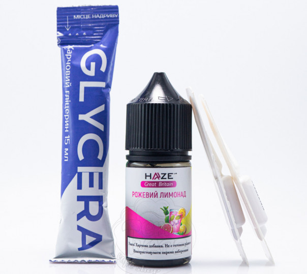 Рідина Haze Lab Great Britain Salt Ківі Рожевий лимонад 30ml 50mg (набір компонентів)