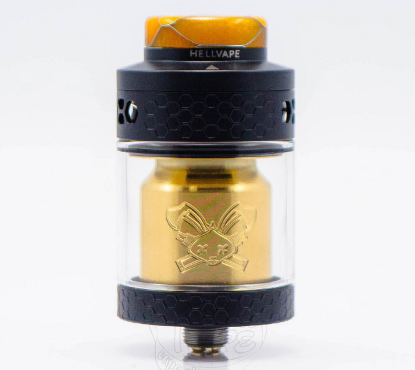 Hellvape Dead Rabbit 4 RTA Tank Atomizer Black Gold Обслуговуваний бак