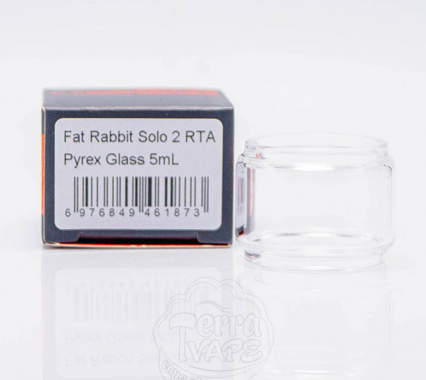 Скло для вейпу Hellvape Fat Rabbit Solo 2 RTA Pyrex Glass 5ml