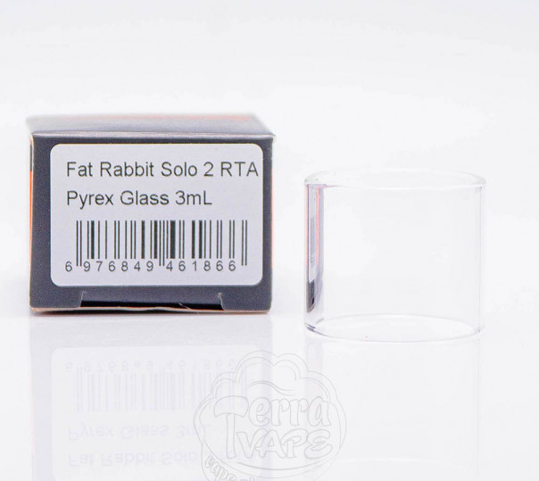 Стекло для вейпа Hellvape Fat Rabbit Solo 2 RTA Pyrex Glass 3ml