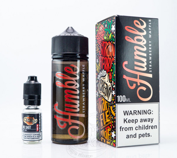 Жидкость Humble Organic Shortfill Strawberry Waffle 120ml 3mg на органическом никотине