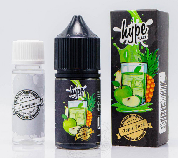 Жидкость Hype Black Salt Apple Jack 30ml 50mg со вкусом яблока и ананаса (набор компонентов)