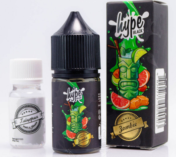 Рідина Hype Black Salt Zombie 30ml 25mg зі смаком коктейлю Зомбі (набір компонентів)