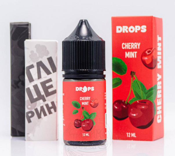 Рідина Hype Drops Salt Cherry Mint 30ml 25mg зі смаком вишні та м'яти (набір компонентів)