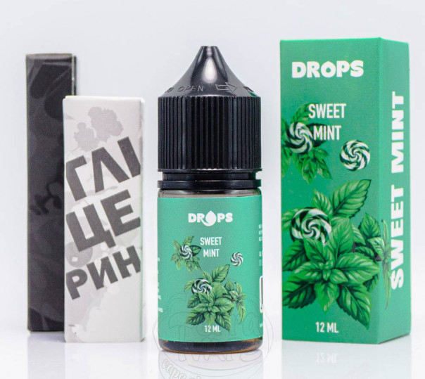 Жидкость Hype Drops Salt Sweet Mint 30ml 25mg со вкусом сладкой мяты (набор компонентов)