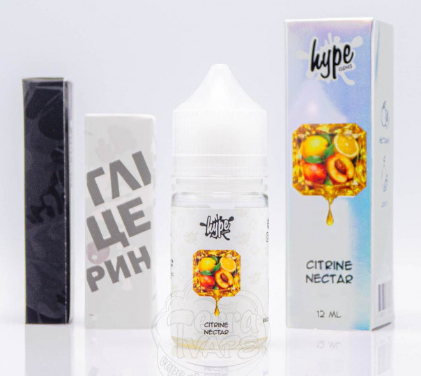 Рідина Hype Gems Salt Citrine Nectar 30ml 60mg зі смаком нектарину та лимону (набір компонентів)