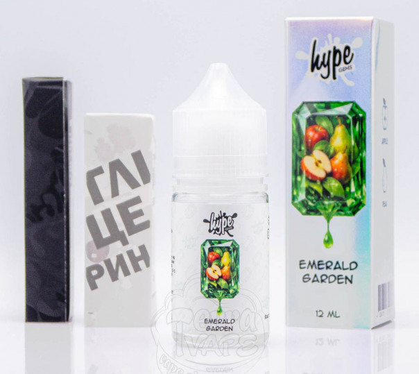 Рідина Hype Gems Salt Emerald Garden 30ml 25mg зі смаком червоного яблука та груші (набір компонентів)