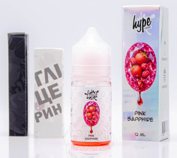 Рідина Hype Gems Salt Pink Sapphire 30ml 50mg зі смаком полуниці та малини (набір компонентів)