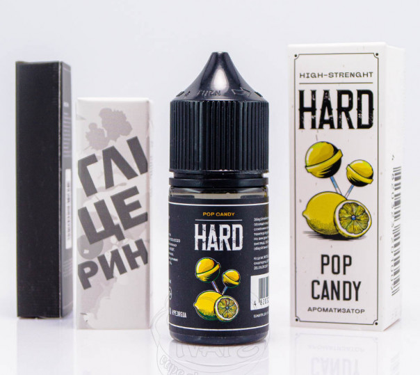 Жидкость Hype Hard Salt Pop Candy 30ml 70mg со вкусом лимонного леденца (набор компонентов)