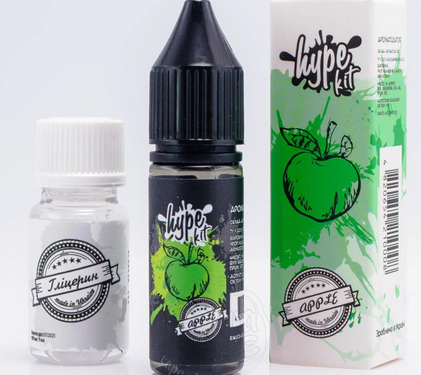 Рідина Hype Salt Apple 15ml 25mg зі смаком яблука (набір компонентів)