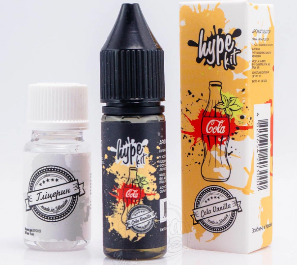 Рідина Hype Salt Cola Vanilla 15ml 25mg зі смаком коли з ваніллю (набір компонентів)