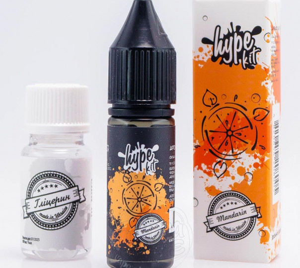 Рідина Hype Salt Mandarin 15ml 50mg зі смаком мандарину (набір компонентів)