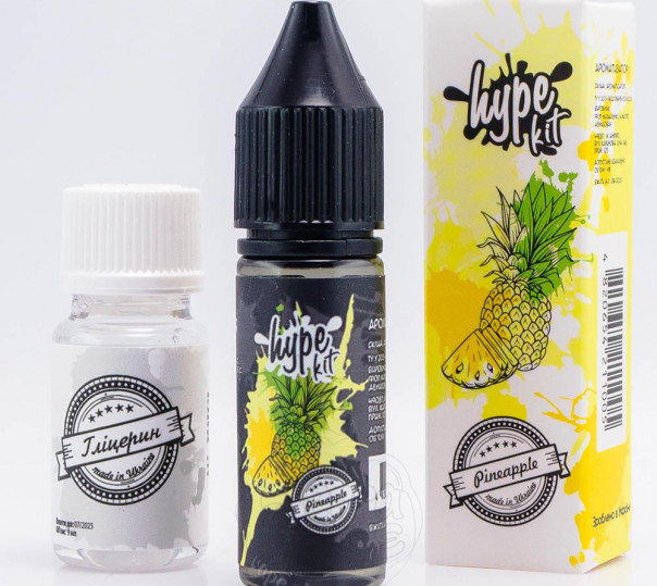 Рідина Hype Salt Pineapple 15ml 50mg зі смаком ананасу (набір компонентів)
