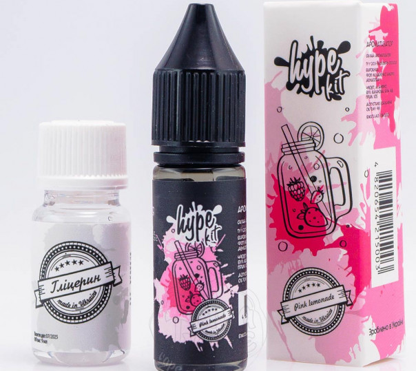 Рідина Hype Salt Pink Lemonade 15ml 25mg зі смаком рожевого лимонаду (набір компонентів)