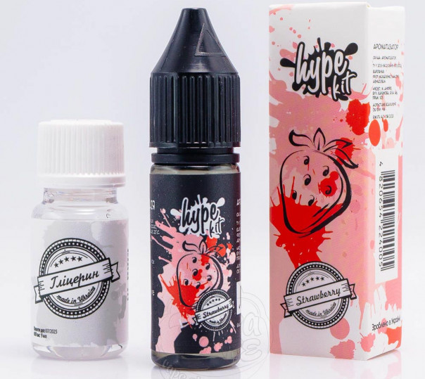 Рідина Hype Salt Strawberry 15ml 25mg зі смаком полуниці (набір компонентів)