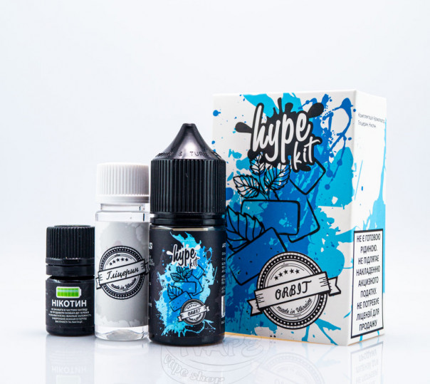 Рідина Hype Salt Orbit 30ml 25mg зі смаком м'ятного орбіту (набір компонентів)