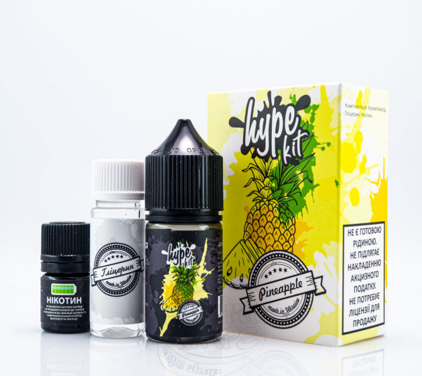 Рідина Hype Salt Pineapple 30ml 25mg зі смаком ананаса (набір компонентів)
