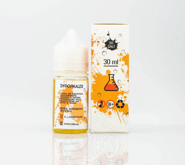 Рідина Hype Salt Mandarin 30ml 35mg на сольовому нікотині зі смаком апельсинової содової Рідина Hype Salt Mandarin 30ml 35mg на сольовому нікотині зі смаком апельсинової содової