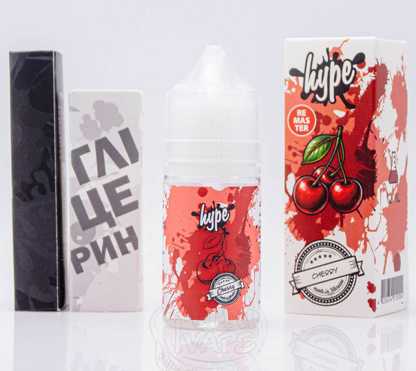 Рідина Hype Salt Cherry 30ml 50mg зі смаком вишні (набір компонентів)