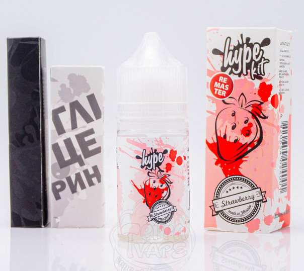 Рідина Hype Salt Strawberry 30ml 50mg зі смаком полуниці (набір компонентів)